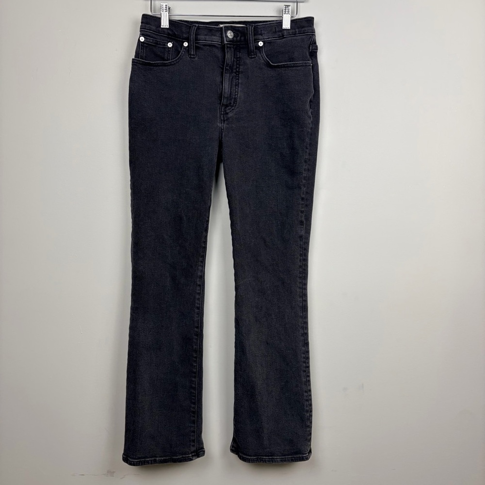 Madewell Tall Kick Out Crop Jeans Starkey Wash Super Stretch Size 28T